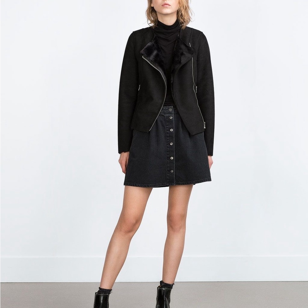 Zara TRF Black Double Faced Jacket -Size Large NWOT